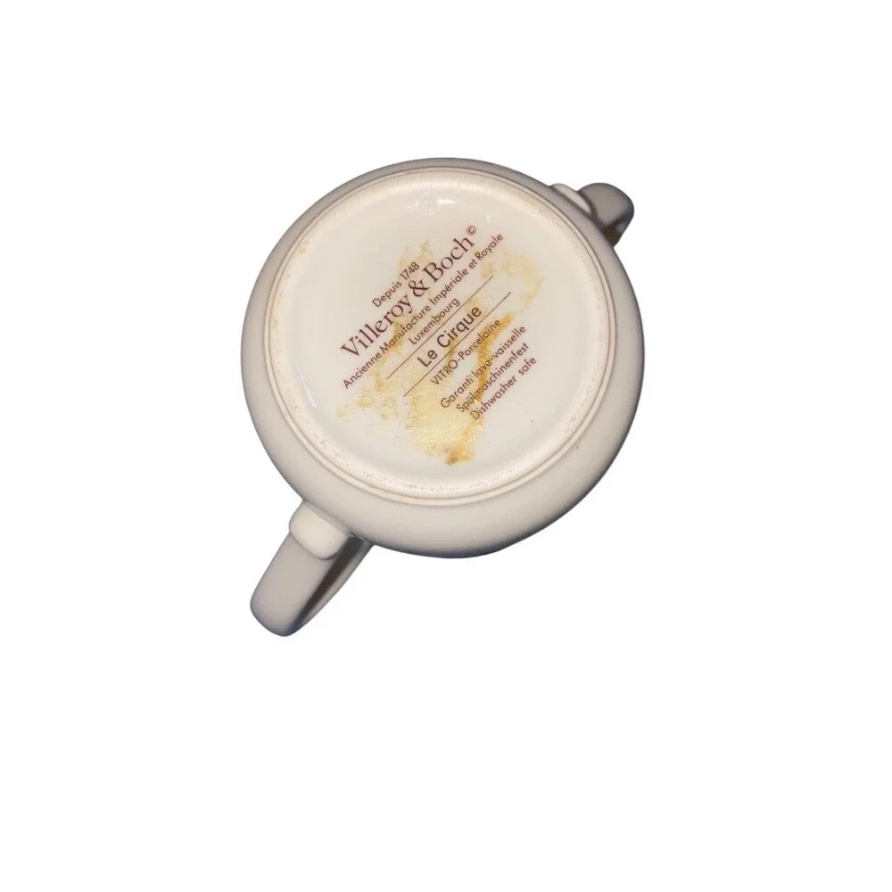 Villeroy & Boch Le Cirque Childrens Double Handled Cup Mug White Vintage